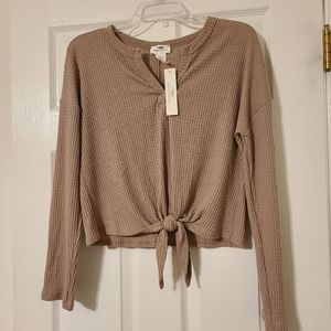 Long sleeve crop top